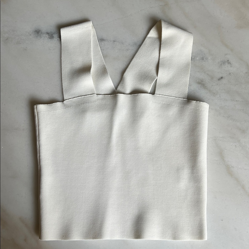 A.L.C. Lia Cropped Tank Top White S